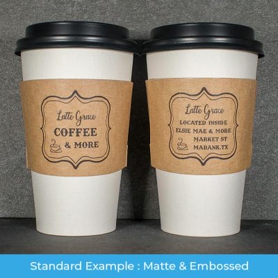 Kraft custom cup sleeves