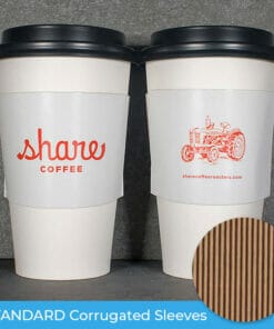 1 color corrugated coffee sleeve