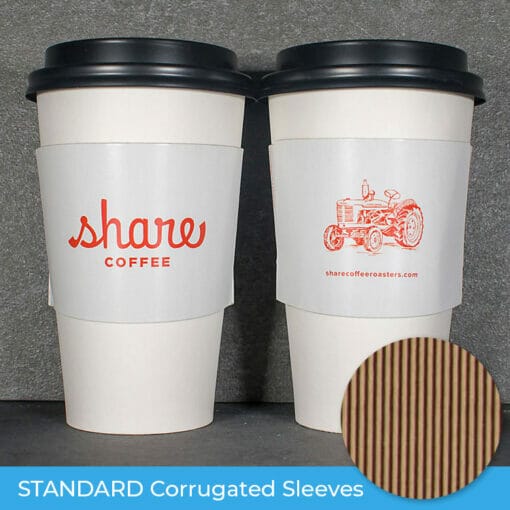 1 color corrugated coffee sleeve