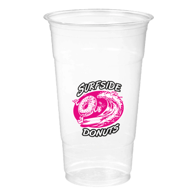 24oz custom printed clear cup