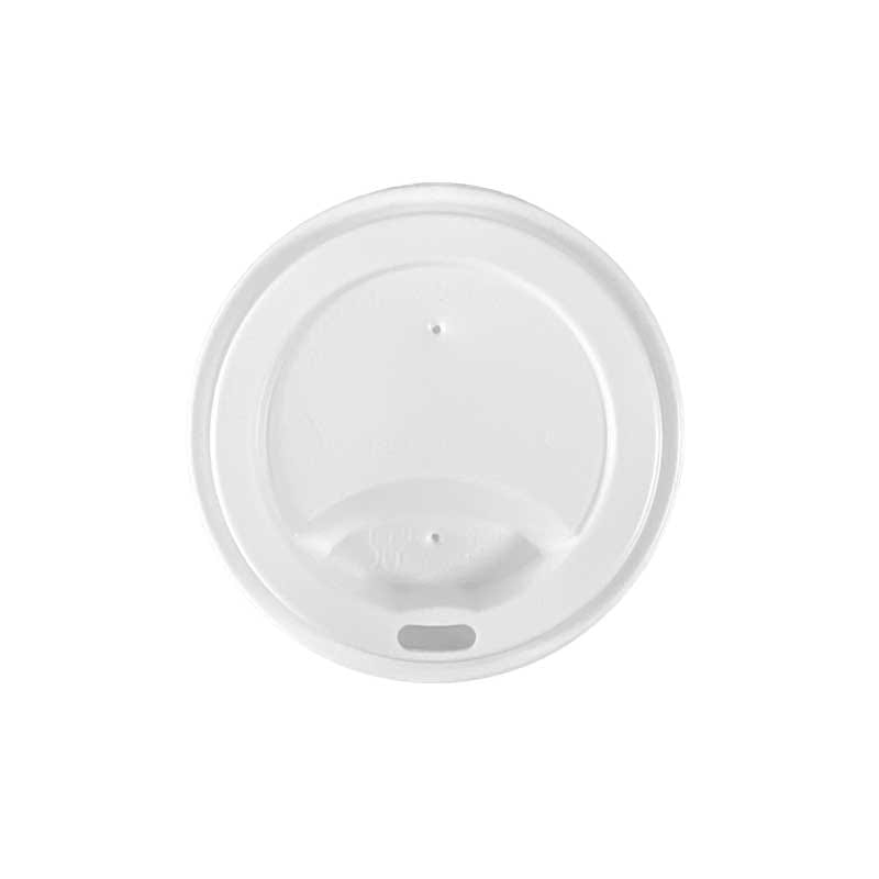 Dome Lid for 8oz Paper Cup (White) | HotShot Coffee Sleeves