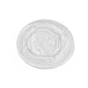 PET plastic flat lid with slot for straw