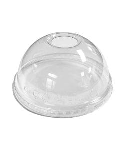 PET plastic dome lid with hole