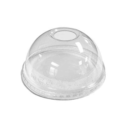 PET plastic dome lid with hole