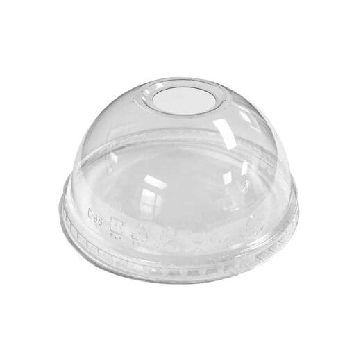 PET plastic dome lid with hole