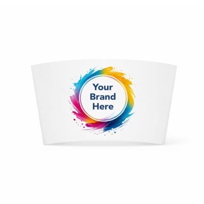 Premium custom coffee cup sleeve with full color logo printing and clean smooth finish