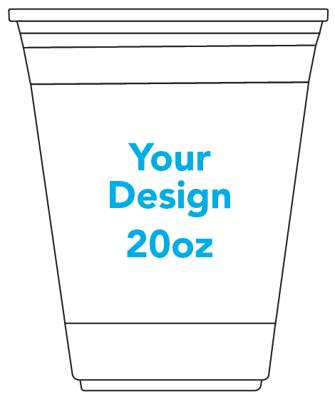 20oz clear plastic cup template download