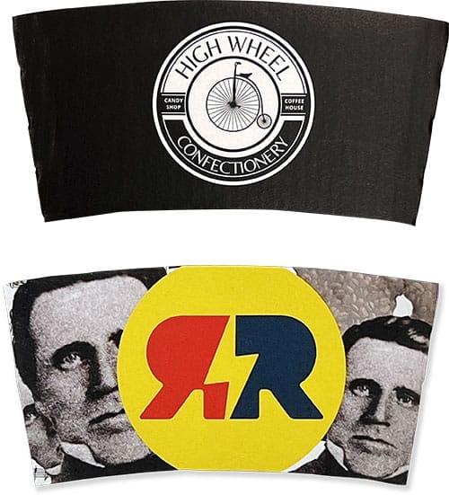 full color corrugated coffee sleeves