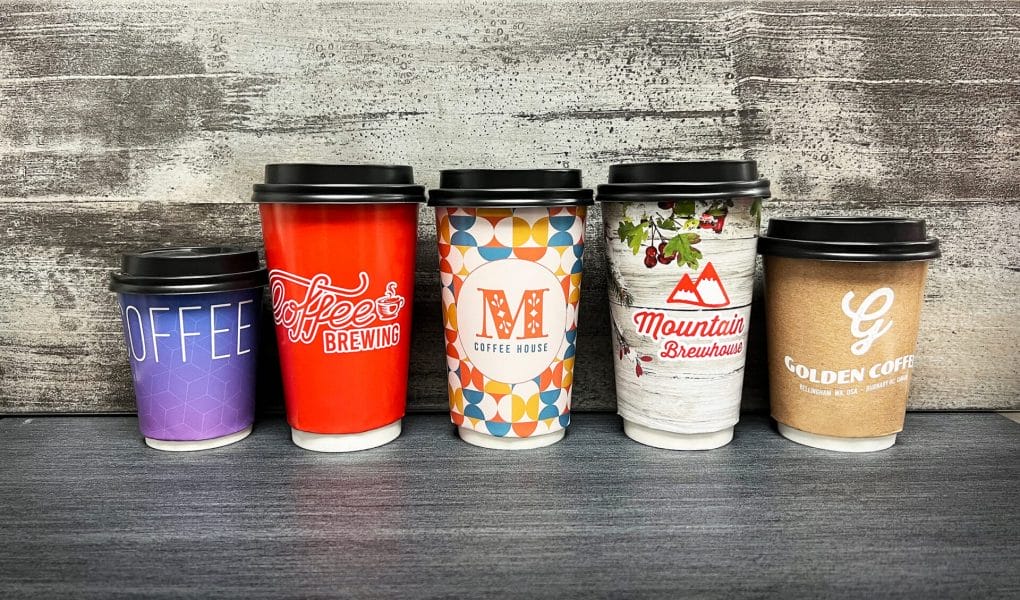 Double wall cups in different sizes