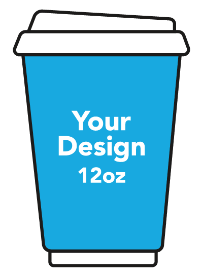 12oz double wall paper coffee cup template